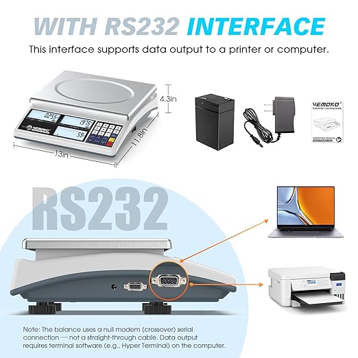 Industrial Counting Scale for Small Parts - 30kg/66lb Digital Gram Scale with 1g Precision, kg/g/lb Switchable Electronic Scale for Jewelry Coin, Precious Metals & Piece Counting Scales
