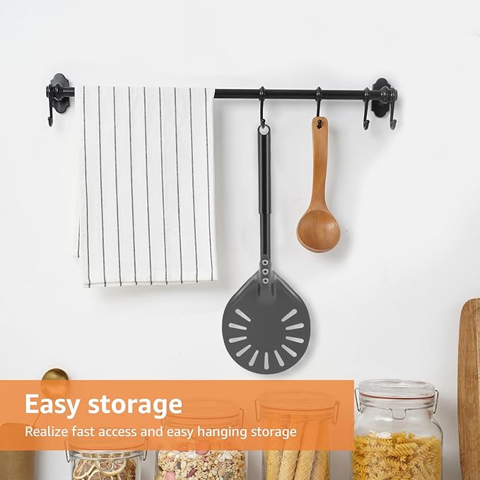 2Pcs Pizza Turning Peel with Long Handle Aluminum Pizza Peel Spinner Perforated Pizza Turner Spinner Non-Stick Pizza Paddle 15.7×5.9×8.46 Inch Scratch Resistant Pizza Peel Paddle for Home Oven