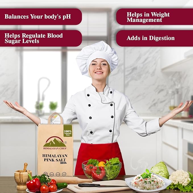 Himalayan Chef Pink Salt Coarse Grain, Salt for Grinder Refill - 5 lbs Bags | 100% Natural Salts, Non-GMO & Gluten Free, Food Grade with Rich of 84 Minerals - Pack of 2