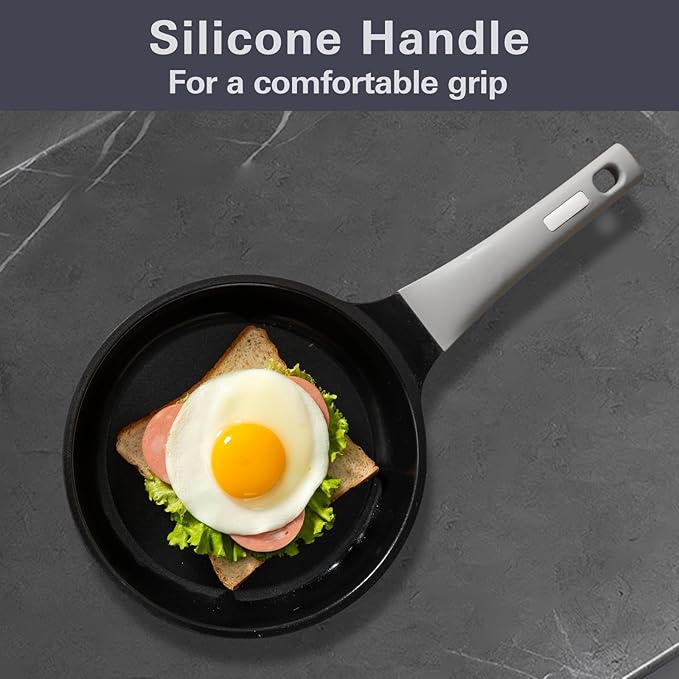 UCCLIFE 15-PCS Pots and Pans Set Non Stick, Induction Cookware Set, Non-toxic Kitchen Cooking Set, Frying Pan, Saucepan Stock Pot Kitchen Utensils Dishwasher Safe, Scratch-resistant (PFAS, PTEF Free)