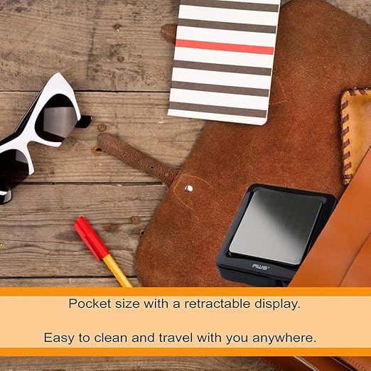 American Weigh Scales 100g x 0.01g Digital Pocket Weight Scale | High Precision Digital Gram Scale 0.01g Accuracy Pocket Scales LCD Display Grams Ounces, Powder, Ideal for Kitchen Lab Jeweller Coins