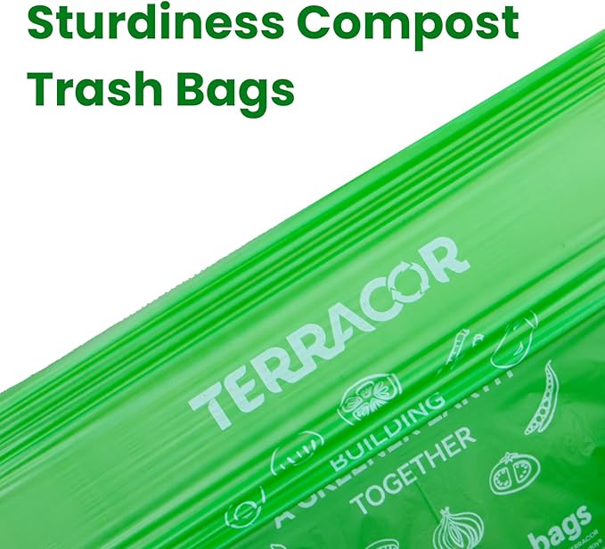 3 Gallon Compostable Trash Bags, 100 Bags Compost Bags for Countertop Bin, BPI Certified and Meet The ASTM D6400 Standard