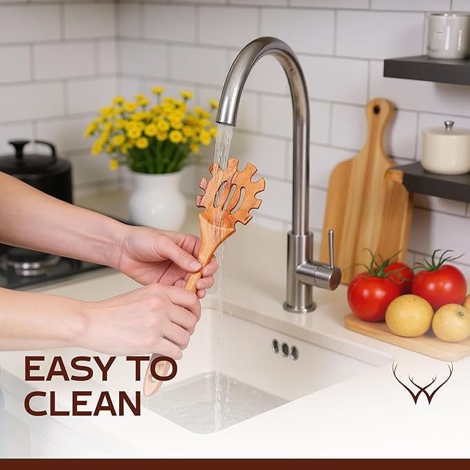 12 Pcs Wooden Cooking Utensils Set – Luxury Wooden Kitchen Utensils with Holder, Versatile Wooden Spoons for Cooking & Durable Teak Wood Utensil Set for Modern Home - Cooking spoons with Spatula