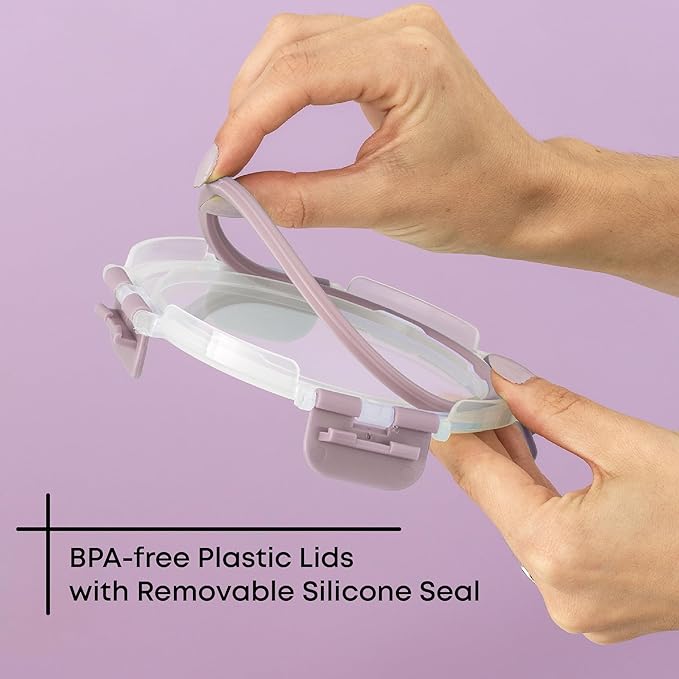 JoyJolt 24pc Borosilicate Glass Storage Containers with Lids | 12 Airtight/Freezer Safe Food Storage Containers for Pantry and Kitchen | Meal Prep Container for Lunch | Glass meal Set