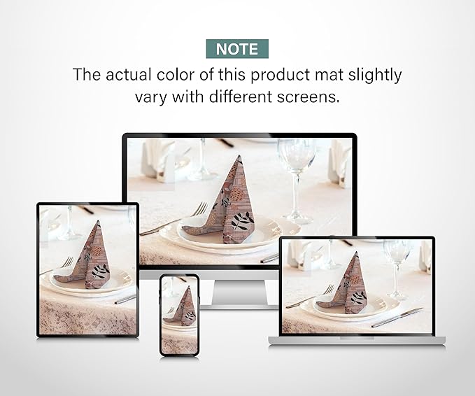 RUVANTI Cloth Napkins Set of 6 Cotton 100%, 18x18 Inches Napkins Cloth Washable, Soft, Absorbent. Cotton Napkins for Parties, Christmas, Thanksgiving, Weddings, Dinner Napkins Cloth - Dusty Palette