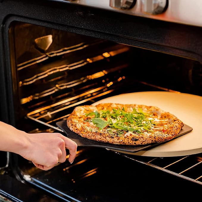Pizza Stone for Oven, 15" Heavy Duty Round Pizza Stone for Oven Baking & BBQ Grill Thermal Shock Resistant Cordierite Cooking Stone Baking Stone for Pizza, Bread