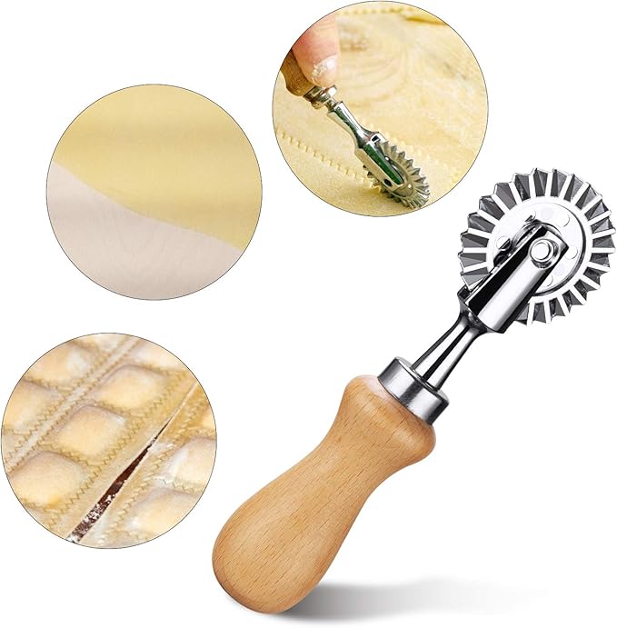 Pasta Maker Cutter Wheel - Pastry Cutter Wheel - Dough Ravioli Pizza Cutter Wheel for Home and Kitchen, 1.3"