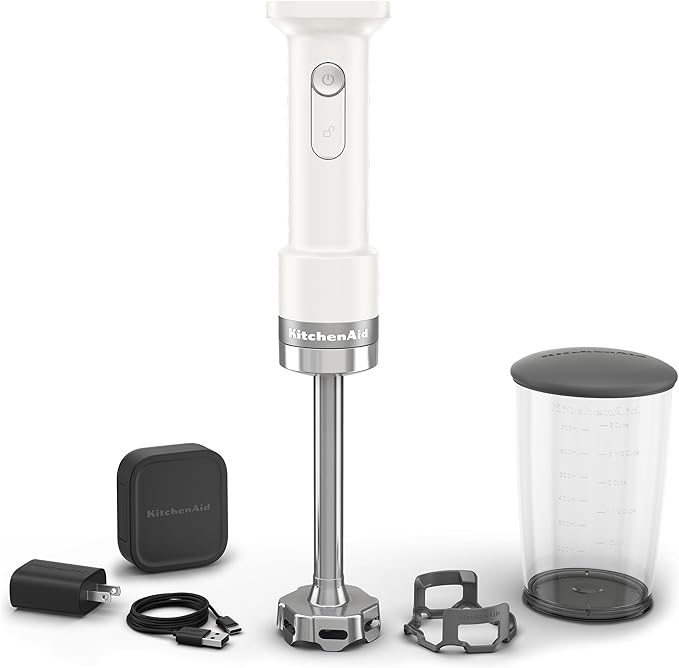 KitchenAid Go Cordless Hand Blender - battery included, KHBRV71, Porcelain White