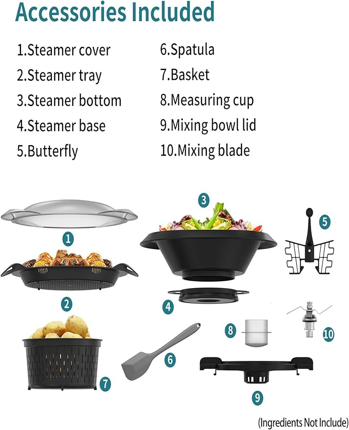 Cooking Machine,Chef Magic Kitchen Robot with 15 Functions, Built-in Scale, 600+ Recipes,3.5L Capacity,98-320°F Temperature Adjustable All-in-One Cooking Robot