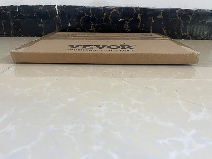 VEVOR Pizza Steel, 13.5" x 10" x 1/4" Pizza Steel Plate for Oven, Pre-Seasoned Carbon Steel Pizza Baking Stone with 20X Higher Conductivity, Heavy Duty Pizza Pan for Outdoor Grill, Indoor Oven