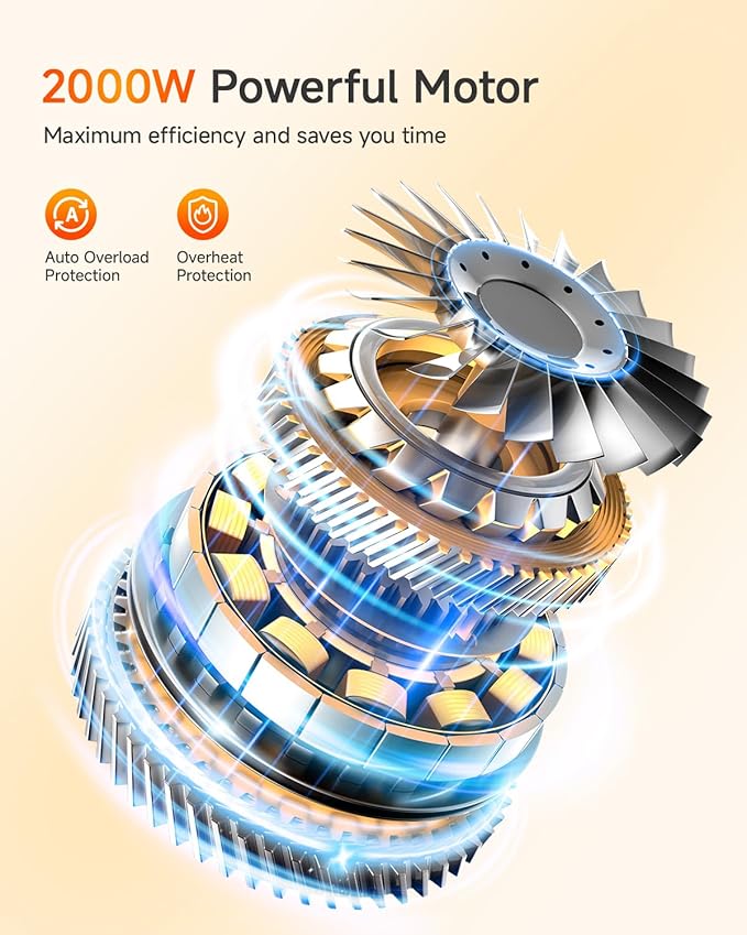 Blender for smoothies, 2000 Peak Watts professional blender, 68oz Large Capacity with 27oz TO-GO cup, Best blenders for kitchen to make smoothies, soups, jams&More, Dishwasher Safe, BPA Free