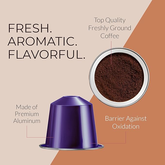 Camilla’s Heritage - Intensity 8 Flavored Espresso Coffee Spiced Variety Pack (Caribbean Spice, Cinnamon & Hazelnut Espresso Cups) 60 Coffee Pods