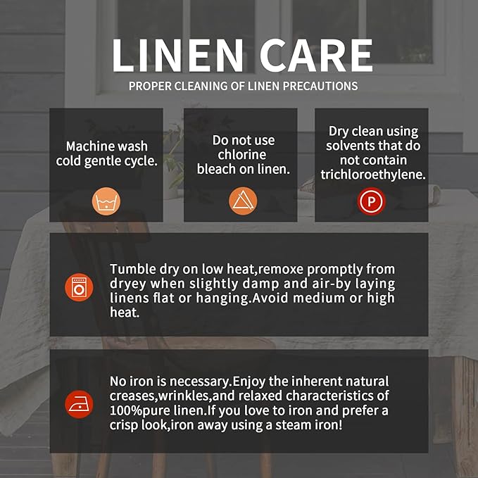 EVERLY 100% Pure Linen Rectangle Tablecloths 60x84Inches for Dining,Buffet Parties,Picnic,Events,Weddings and Restaurants,Decorative Halloween,Thanksgiving Machine Washable Tablecloths-Chocolate