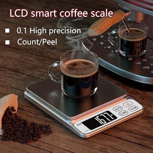 Mini Scale,6.6lb Scale for Grams,Digital Scale Food，Cooking Scale and Food Scales for Kitchen，Food Scale Grams and Ounces,Grams Scale,7Units,Auto Off,Tare,PCS,LCD Display