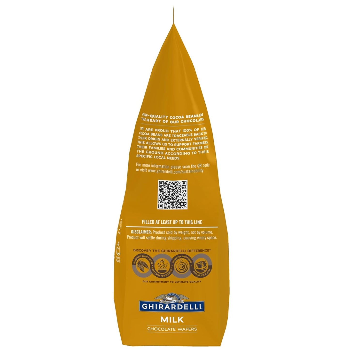 Ghirardelli Chocolate Company Milk Chocolate Wafers, 5lb. Bag (Pack of 1)