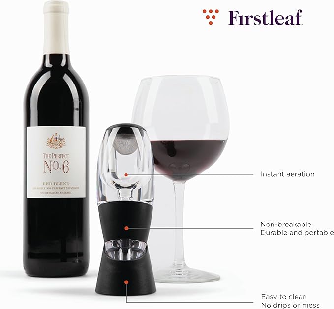 Wine Aerator for Instant Aeration with Sediment Filter, No-Drip, Enhances Flavor & Aroma Without a Decanter, Elegant Gift Ready Wine Accessory, Easy to Clean, Ideal for Red Wines