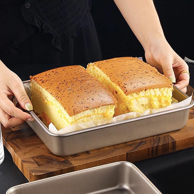 Baking Sheet Pans Brownie Pans,3 Pack Baking Pan Nonstick Cookie Sheet Brownie Cake Pan, Deep Dish, Easy Clean, Rust-Resistant, Multi-Purpose Cookie & Brownie Pan Set (11 x 9 x 2")