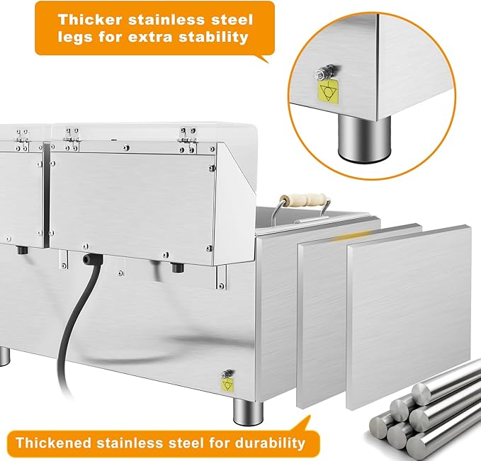 Mvegoiuok Electric Large Deep Fryer With 3 Basket 3600W Commercial Turkey Fryer Pot With Oil Filtration Lid 25QT Stainless Steels Frier for Home Use Oil Fryer