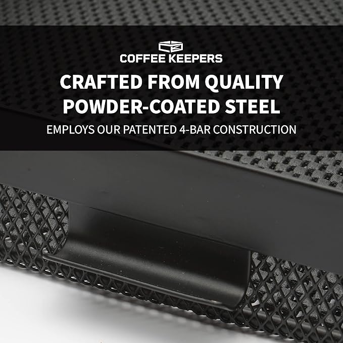 Everything Keeper - Organizer for Home, Kitchen, Bathroom, RV, Small Spaces - Storage Organizers - Compact Metal Basket - Under Cabinet Holder - Easy Install - Holds Strong - 13 x 10 x 2.5 in - Black