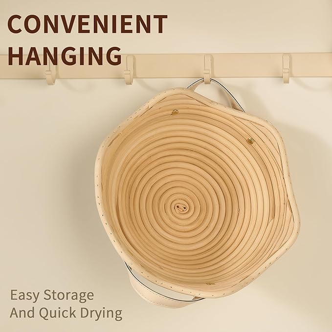 Complete Sourdough Starter Kit with Banneton Proofing Basket & Dough Scraper – All-in-One Bread Baking Set for Homemade Artisan Sourdough