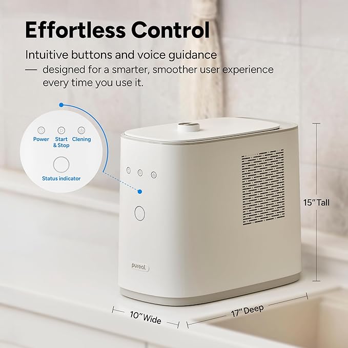 Premium Electric Composter for Kitchen - Electric Food Waste Composter, 3L Large Capacity, Odorless for Kitchen, Low Noise, Auto-Cleaning Mode