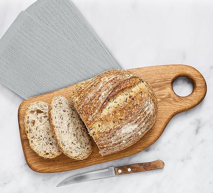 Softolle Bar Mop Towels, Pack of 12-16x19 Inches - 100% Cotton Super Absorbent Towels, Multi-Purpose for Home and Bar Cleaning (Silver Grey)