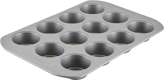 Farberware 12-c. Nonstick Nonstick Bakeware Muffin Pan, Gray