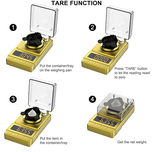 MAXUS Gold Milligram Scale 100g x 0.001g, Digital Mg/Powder Scale for Jewelry, Reloading Labs, Includes 20g Calibration Weight, High-Accuracy Portable Weighing Tool