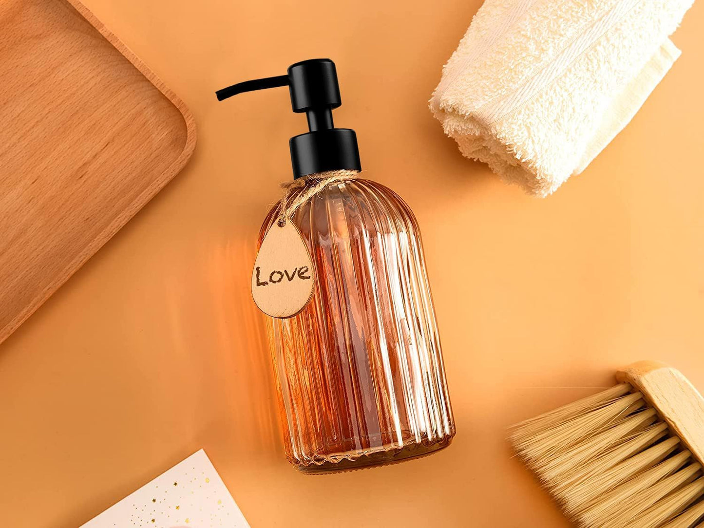 Soap Dispenser with Silicone Pad – Premium Quality – Dish soap Dispenser, Hand Soap Dispenser – Rust Proof Stainless Steel Pump – Ideal for Kitchen Dish soap, Bathroom soap