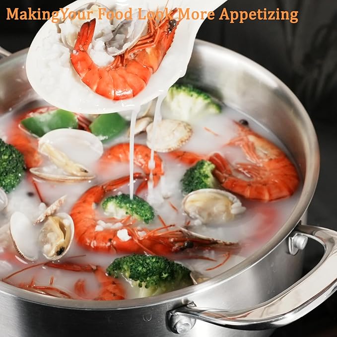 5 QT Saucepan with Lid,3-Ply Stainless Steel Stockpot,Professional Grade Cookware,Induction Compatible