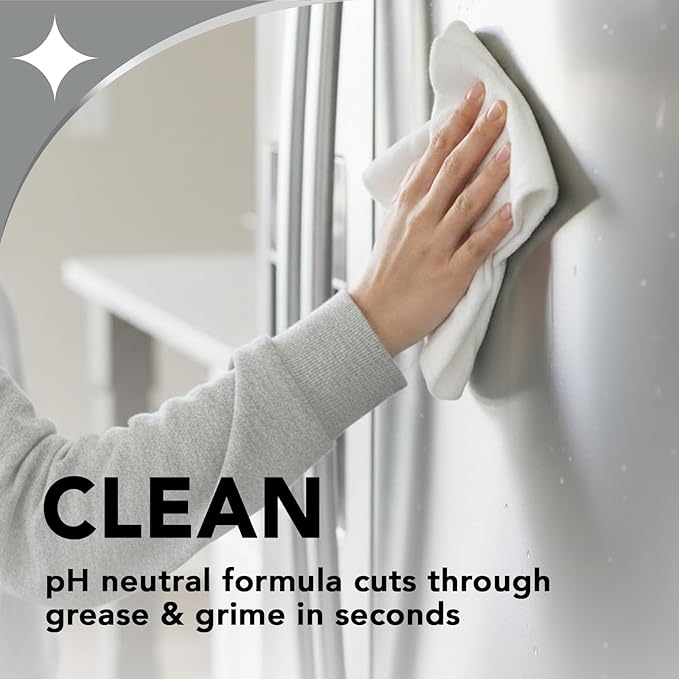Weiman Stainless Steel Cleaner and Polish - Protects Appliances from Fingerprints and Leaves a Streak-Free Shine for Refrigerator, Dishwasher, Oven, Grill, 22 oz, 6 Pack