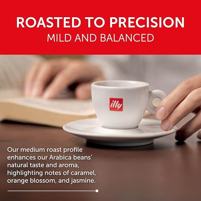 illy Aluminum Espresso Capsules - Compatible with Nespresso Machines - Classico Lungo Roast Coffee - Mild & Balanced - Notes Of Caramel, Orange Blossom & Jasmine - 10 Count (Pack of 10)