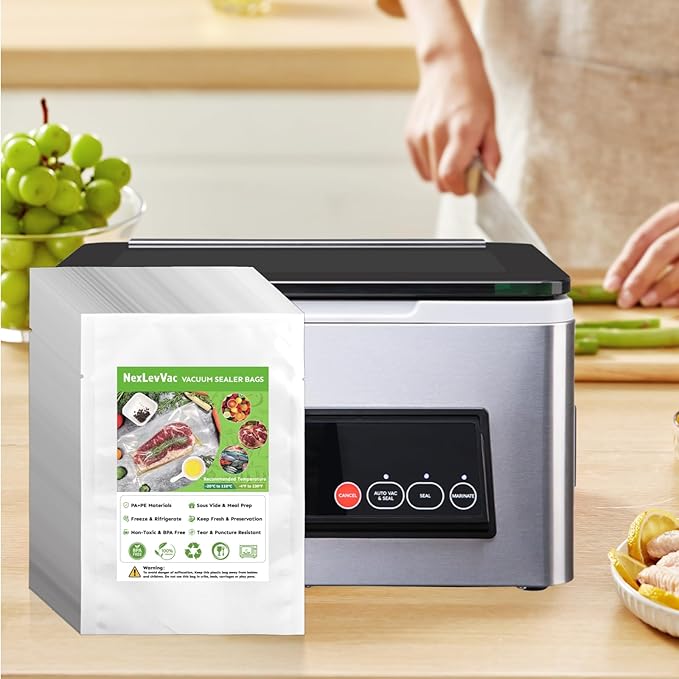 Chamber Vacuum Sealer Bags 200PCS 14"x12",Heavy Duty Pre-Cut Vacuum Chamber Pouches for Food Storage,Sous Vide or Meal Prep,BPA-Free Thick Seal a meal bag for Commercial Sealer Machine