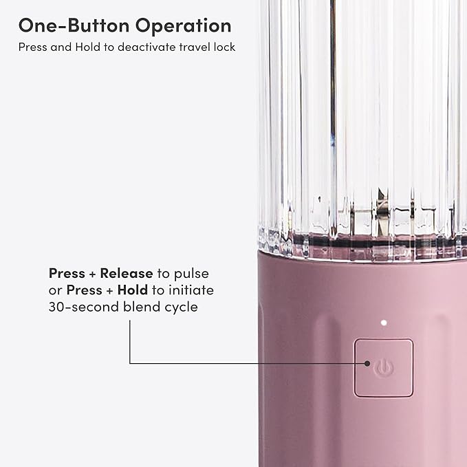 Beast GO Cordless, Premium Portable Blender for Shakes & Smoothies, 22oz Blending Vessel, Blends Ice & Frozen Fruit, Rechargeable USB-C Battery, Drinking Lid and Straw System (Lilac)