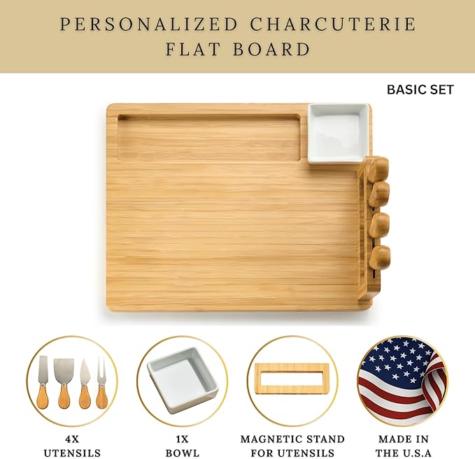 Personalized Charcuterie Board, Wood Engraved Custom Cheese Board, Customized Serving Tray Wedding Gifts for Couples, Engagement, Bridal Shower, Housewarming, and Christmas Gifts 2025