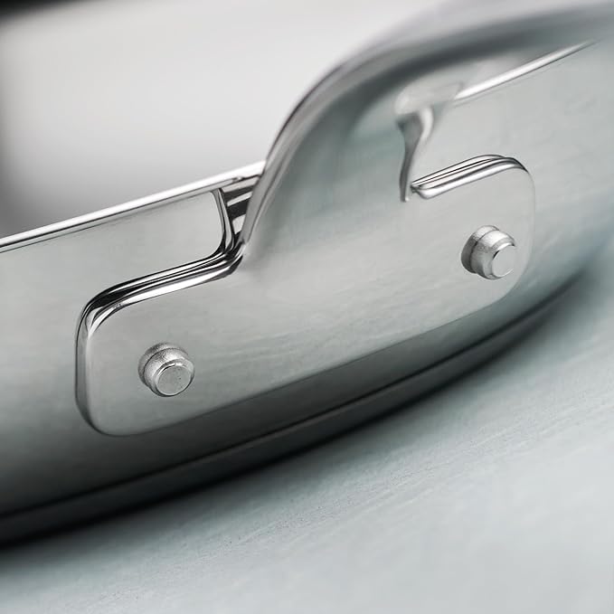 Tramontina Tempo Tri-Ply Base Stainless Steel 12-Inch Large Frying Pan, Induction-Ready Skillet, Oven-Safe, Dishwasher-Safe