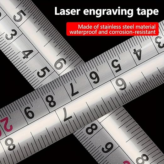 2025 New 16/25FT Stainless Steel Tape Measure - Dual-Sided Precision Imperial & Metric Scales, Auto-Lock, Magnetic Base, Pro-Grade Accuracy (25ft/7.5m)