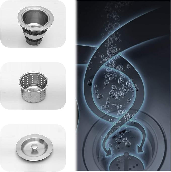 Mocoloo 26 inch Undermount Kitchen Sink - 26x18 Stainless Steel Sink 16 Gauge Round Corner Single Bowl Deep Basin