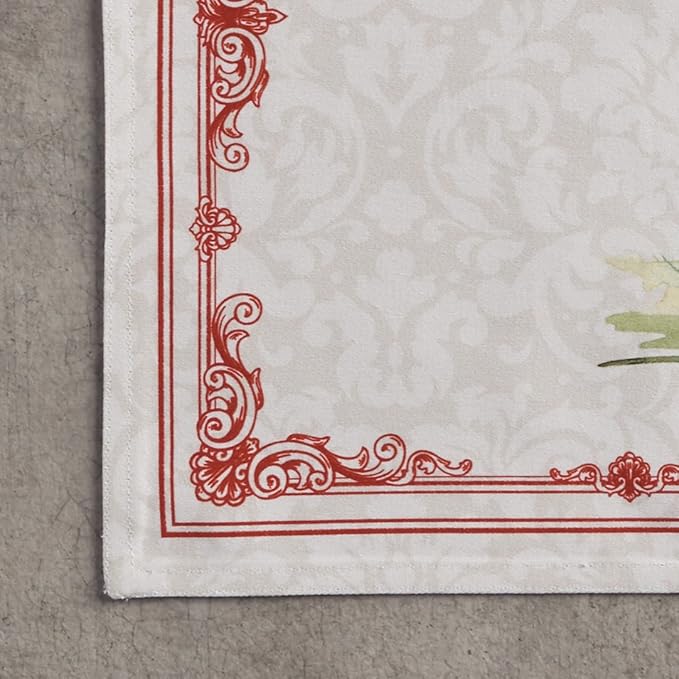 Maison d' Hermine Placemats Set of 2 100% Cotton Washable Cloth Place Mats, Reusable Table Mats for Kitchen Dining Decoration, Party, Wedding, Restaurant Spring/Summer (Campagne, 13" x 19")