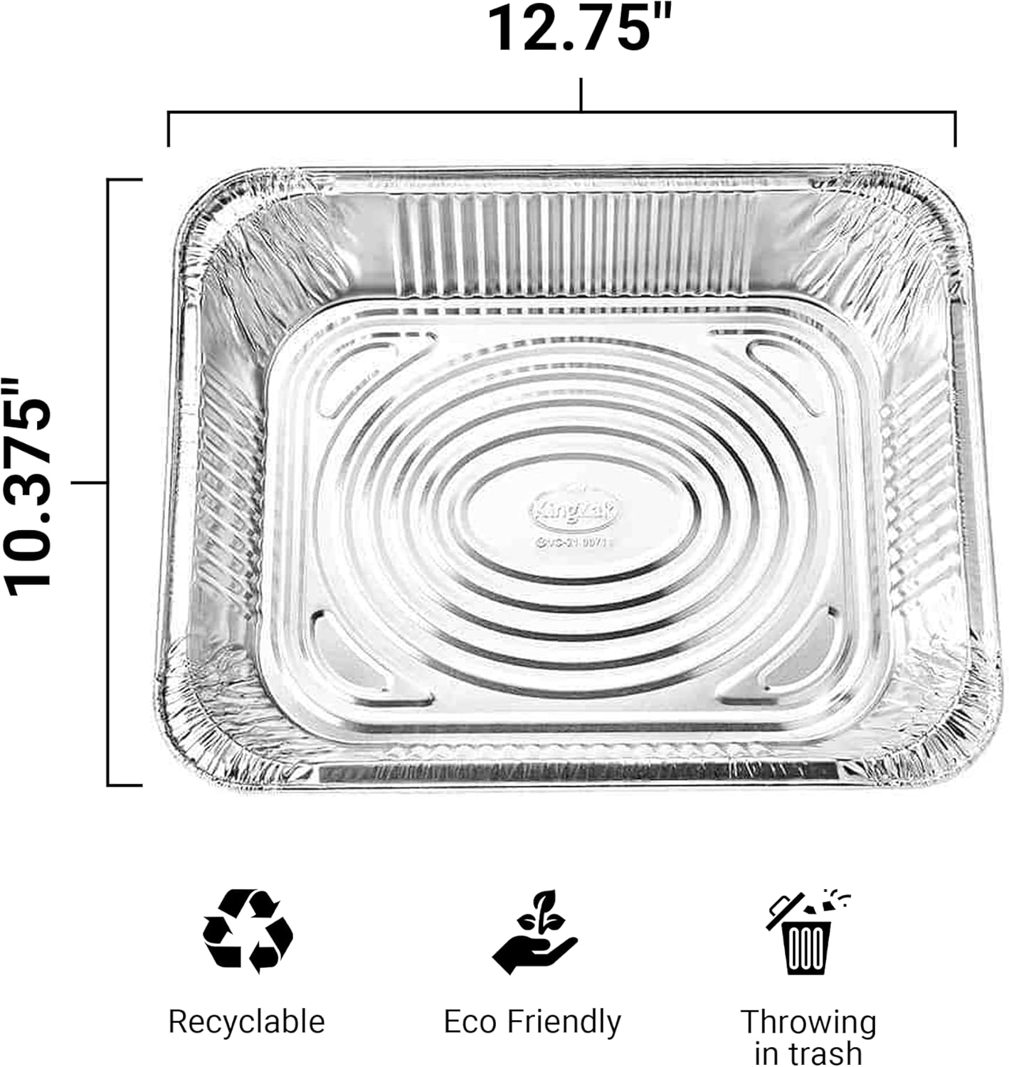 Aluminum Pans Half Size, 9X13, Extra Heavy Duty Disposable Foil Pans For Baking (30 Pack) Roasting & Chafing, Deep Tin Foil Bakeware, Steam Table Tray, Cookware, Food Prepping, Cake & Oven Pan