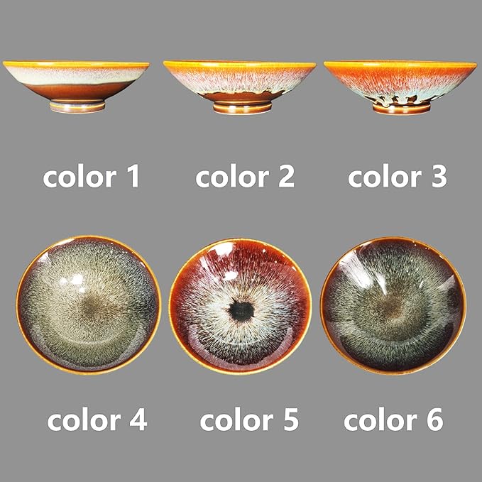 Ceramic Japanese Ramen Noodle Soup Bowl Set of 2, For Ramen, Pho, Soup, Salad, pasta, Asian Dishes,Udon noodles,Chinese Large Ramen Bowl - Microwave dishwasher oven safe, Brown 8.2 Inch