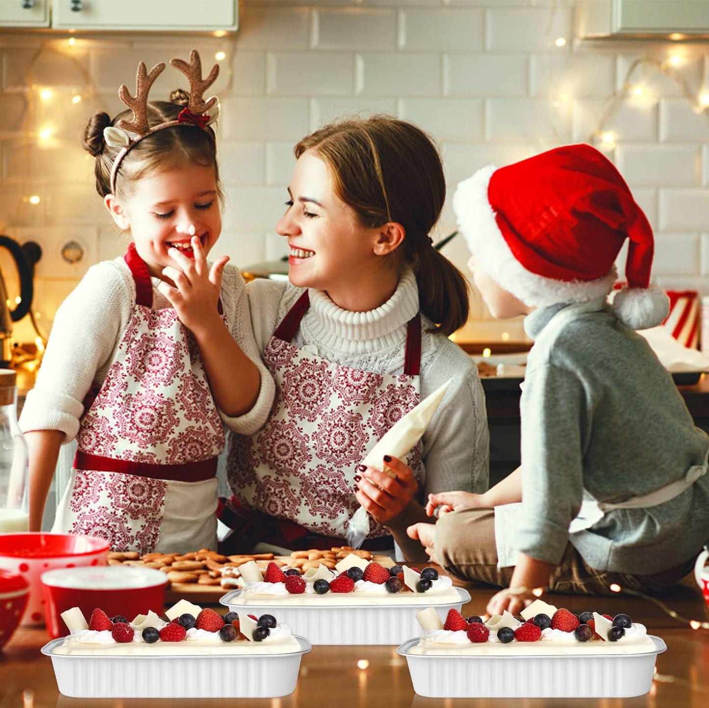 LNYZQUS Mini Loaf Pans with Lids 100 Pack, 6.8oz Mini Cake Pans Rectangle Aluminum Foil Baking Tins Containers,Disposable Small Cake Baking Pan Cupcake Baking Cups Muffin Tins-White