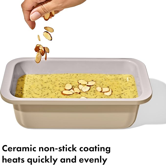 OXO Good Grips Non-Stick Pro Ceramic Coated Metal Bakeware 1Lb Loaf Pan – Biscuit