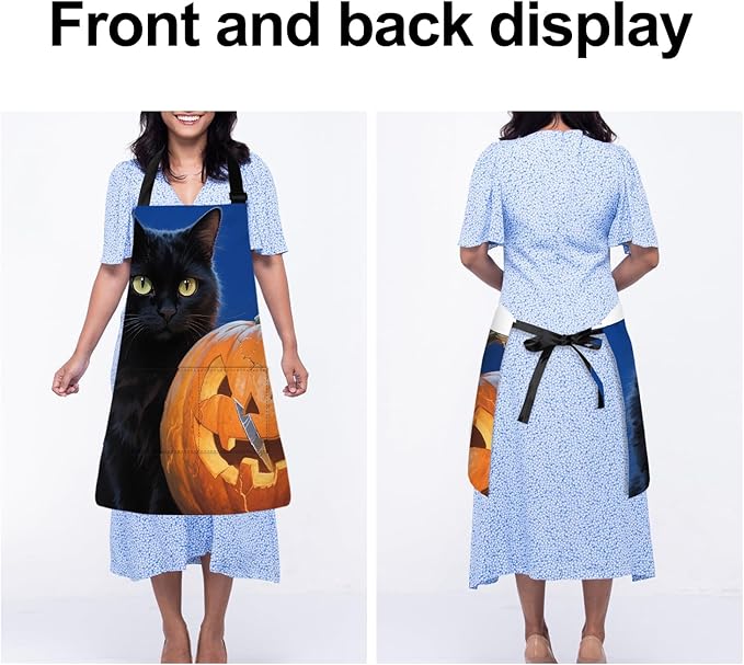 Halloween Apron Home Kitchen Cooking Baking Gardening for Women Men with Pockets waterproof 32x28 inch