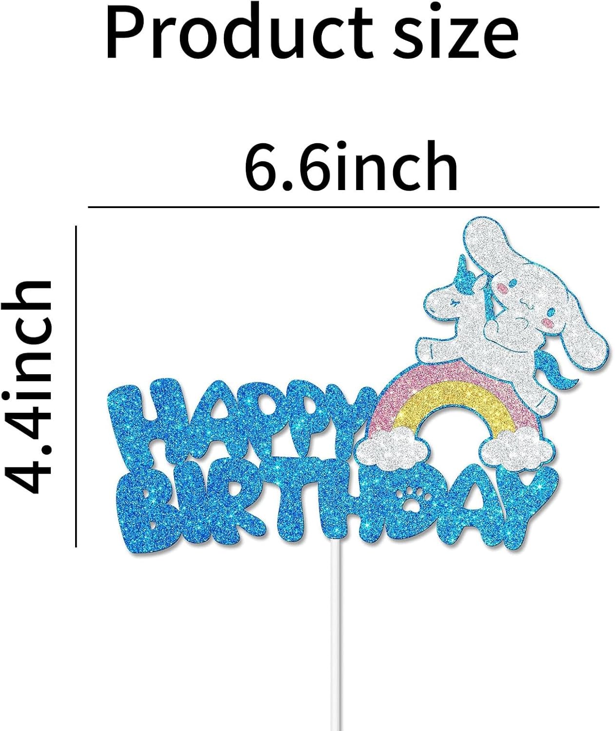 Cute Cake Decorations, Cake Topper, Cartoon Birthday Party Decorations (Blue)