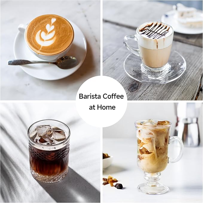 HIBREW H10A - 58mm Espresso Machine, Stainless Steel Body with Milk Frother, Customizable Settings, Smart Display + 20 Bar Pressure Gauge. (Black)