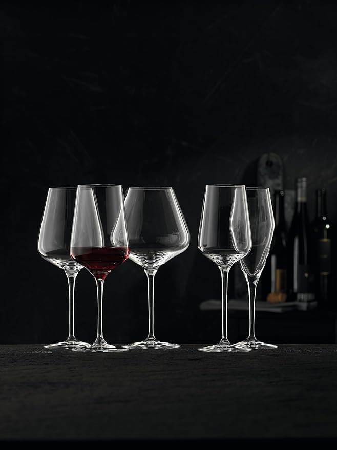 Nachtmann ViNova Collection Red Wine Magnum Glass, Set of 4, 23-Ounces, Bordeaux Wine Glasses, Long Stemmed, Large, Made of Clear Crystal Glass, Dishwasher Safe