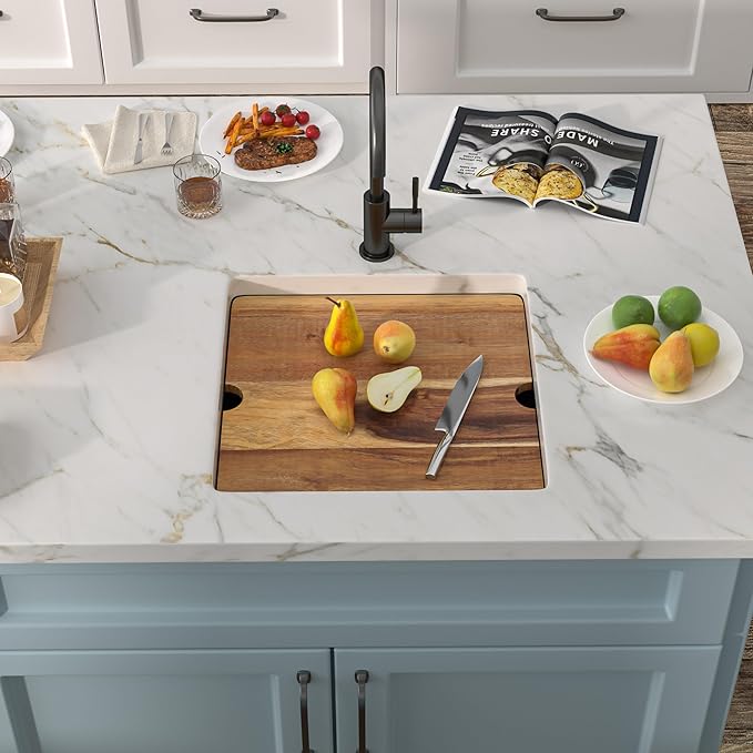 18 Undermount Bar Sink Workstation - Fulorni 18"x18" Undermount Wet Bar Sink Matte Black Granite Composite Quartz Classic Single Bowl Under Counter Small Kitchen Bar Prep RV Sink Basin