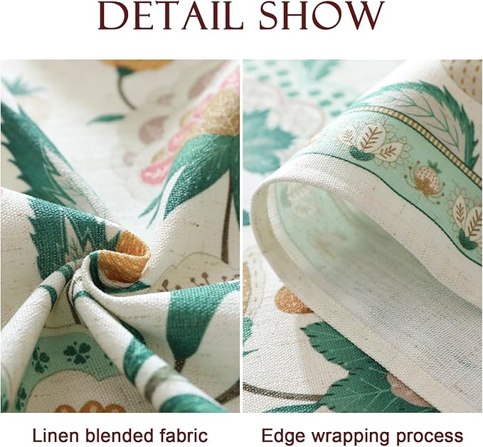 patdrea Designer French Table Cloth for Square Tables,Vintage Italian Floral Tablecloth,Country Summer Linen Tablecloth,Wrinkle Free Table Cover for Kitchen Dining,Christmas,67" x 67"