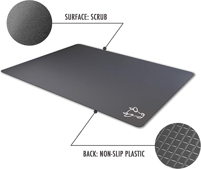Fotouzy Flexible Plastic Cutting Board Mats with Food Icons, BPA-Free, Non-Porous, 100% Non-slip Back and Dishwasher Safe, Unique Modern Neutral Colors, Set of 4 Gray
